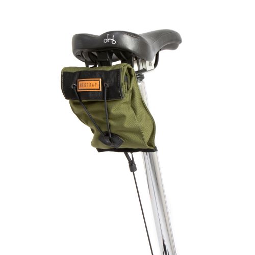 Restrap City Saddle Bag Small Olive Angle